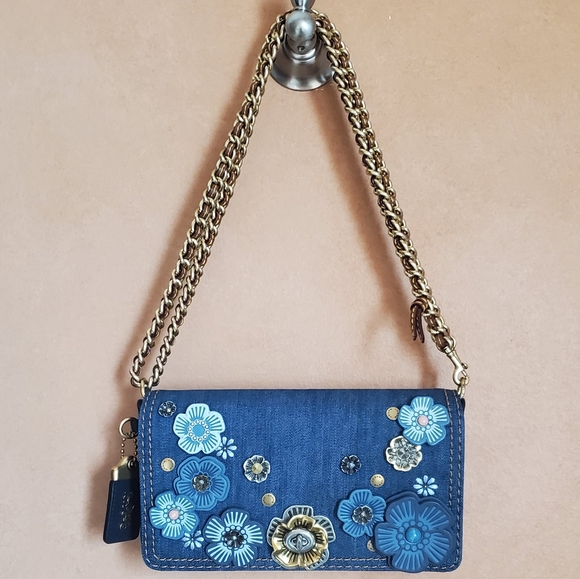 Coach Handbags - Coach 1941 Denim Tea Rose Dinky Bag